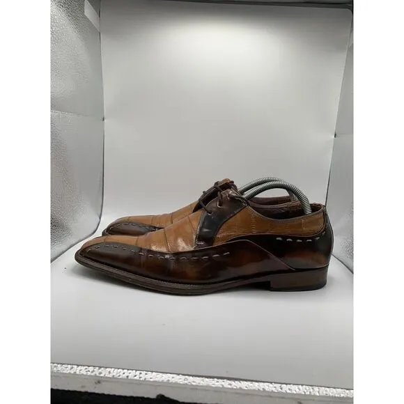 Mezlan Mens Brown Leather Derby Dress Shoes Size 8.5 M‎