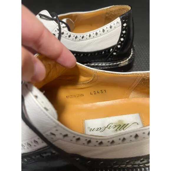 Mezlan Pesaro Mens Dress Shoes Leather Made In Spain Mens Size‎ 9 Derby Oxford