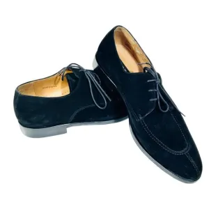 MEZLAN Pirelli Dress Shoes Men 9 Black Suede Leather Oxfords Made in Spain Used
