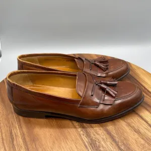 Mezlan Santander Loafers Mens Size 9.5 M Brown Leather Tassel Spain Dress Shoes