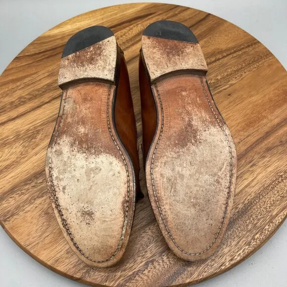 Mezlan Santander Loafers Mens Size 9.5 M Brown Leather Tassel Spain Dress Shoes