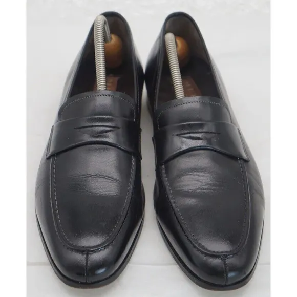 Mezlan Size 10.5 M Black Penny Loafers Shoes MEN'S