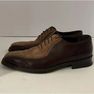 Mezlan Termoli Men's Brown Leather Oxford Lace Shoes - Made In Spain - Sz 10.5 M