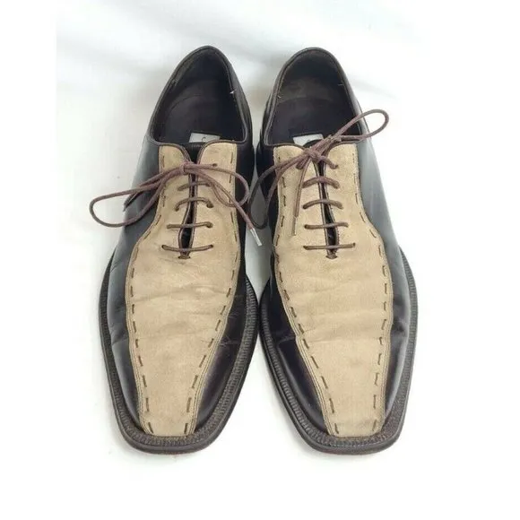 Mezlan Termoli Oxford Dress Shoes Men's Size 9 Leather And Suede Uppers