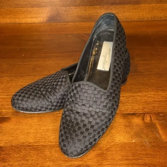 MEZLAN Tuxedo Woven Silk Formal unisex Dress Loafer Shoe Unisex mens 9 womens 10