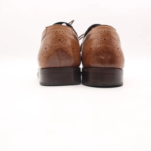 Mezlan Wingtip Men's size 12 M Brown Gray Leather Lace Up Dress Shoes