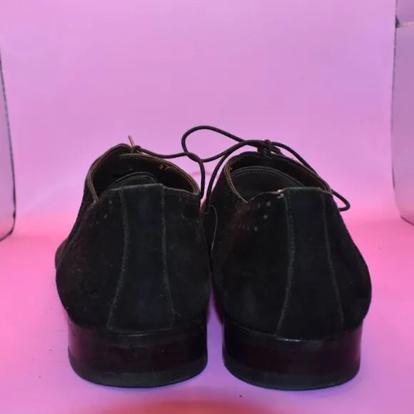 Mezlan Black Suede Derby Shoes- 10