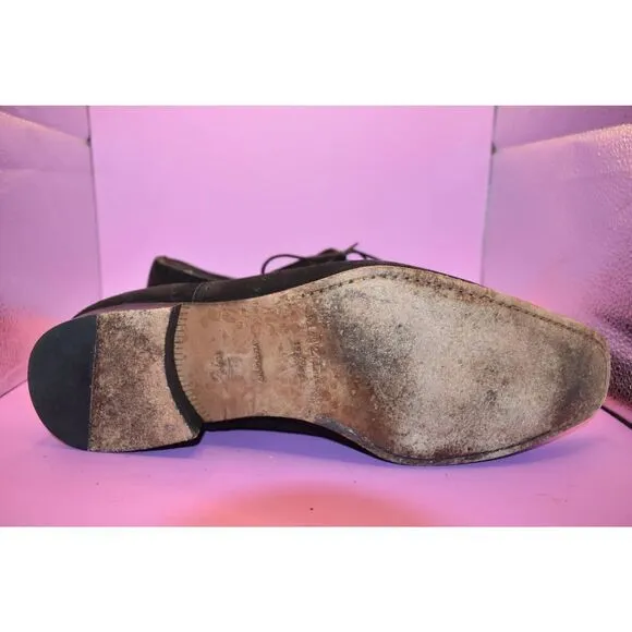 Mezlan Black Suede Derby Shoes- 10