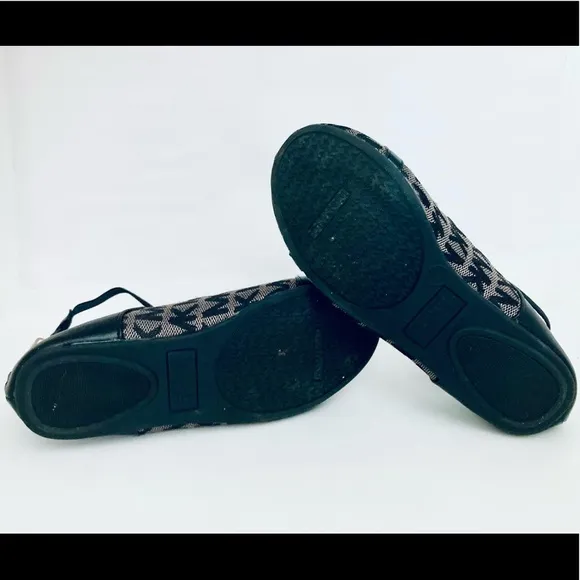 MICHAEL KORS Ballet Flats Size 11 Toddler Girls Black/Tan