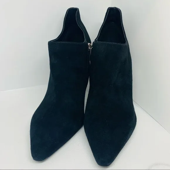 Michael Kors Black Suede Side Zip High Heeled Booties