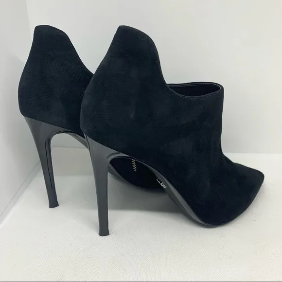 Michael Kors Black Suede Side Zip High Heeled Booties