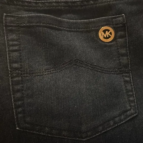 Michael Kors Dark Rinse 5 Pocket Mid Rise Skinny Jeans in Size 16
