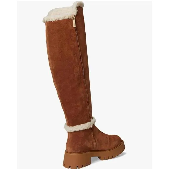 Michael Kors Women's Brown Asher Boot Over-The-Knee Suede Winter Boots 6.5 (B,M)