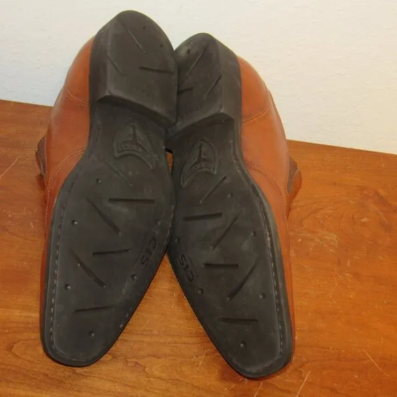 Michael Toschi MARIO Brown Leather Dress Shoes Carbonlite Insole Mens Size 10