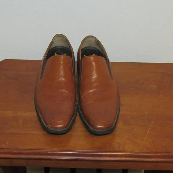 Michael Toschi MARIO Brown Leather Dress Shoes Carbonlite Insole Mens Size 10