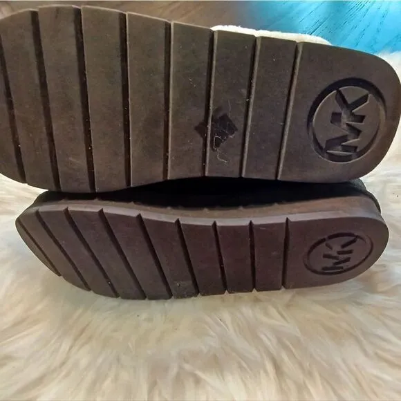 Michael Kors brown leather winter boots