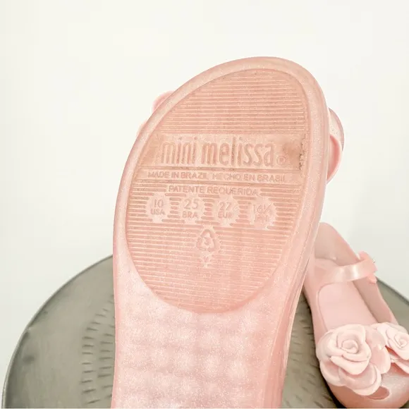 Mini Melissa Pink Floral Sandals