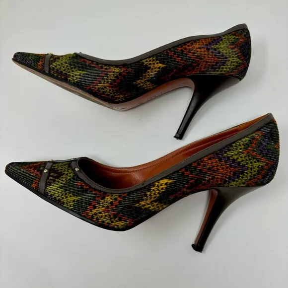 Missoni Corduroy Heel Pumps Shoes