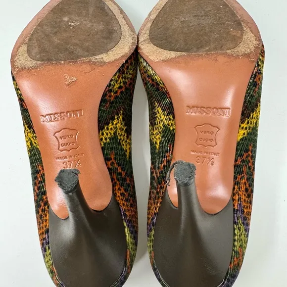 Missoni Corduroy Heel Pumps Shoes