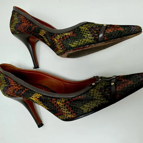 Missoni Corduroy Heel Pumps Shoes