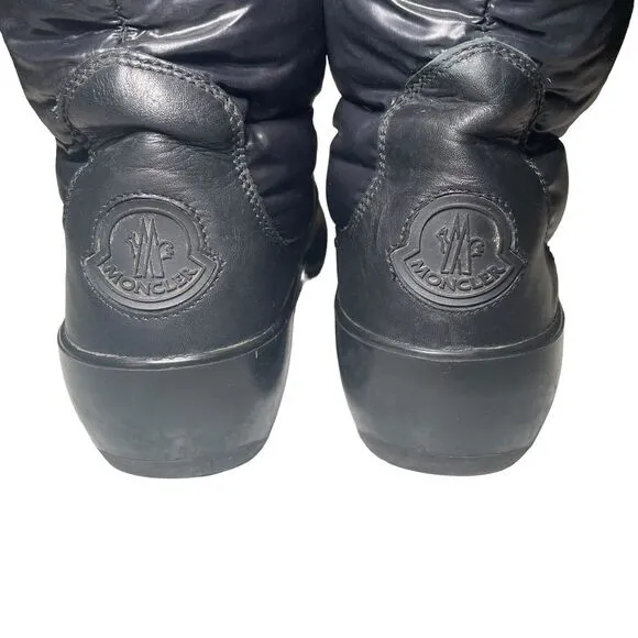Moncler Womens Puffer High‎ Top Pull On Boots Size 36 USED Winter