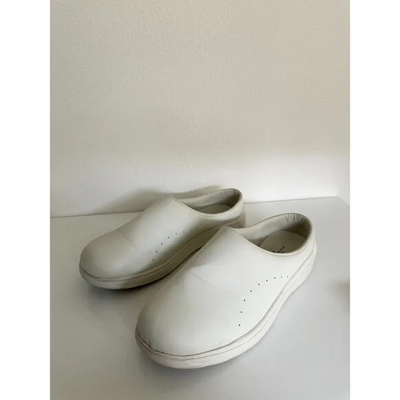 Moonstar 810s ET004 CAF 3E Synthetic Leather Shoes Slip On Off White Women's 8
