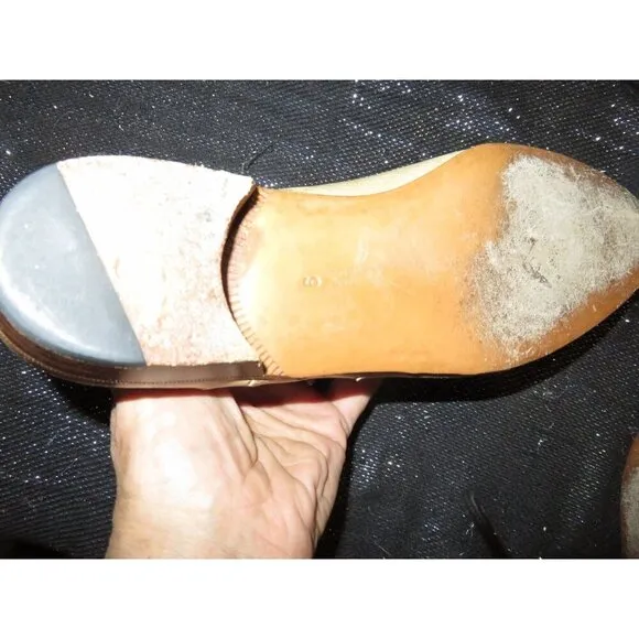 MORESCHI OF ITALY GENUINE OSTRICH SKIN BRASS BOOT TAN OXFORD LOAFERS DRESS SHOES