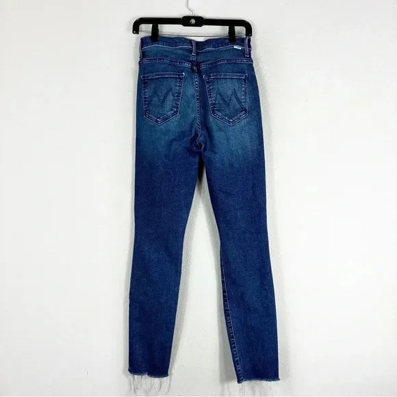 Mother The Stash Swooner Ankle Fray Chick Flick  Blue Jeans Stretch Size 27