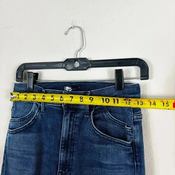 Mother The Stash Swooner Ankle Fray Chick Flick  Blue Jeans Stretch Size 27