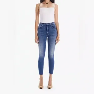 Mother The Stash Swooner Ankle Fray Chick Flick  Blue Jeans Stretch Size 27