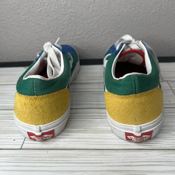 Multicolored boys vans sneakers shoes
