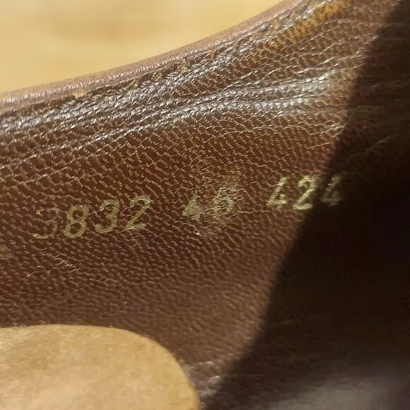 Muratti Florentino Men's US 12 Brown Leather Square Toe Dress Shoes