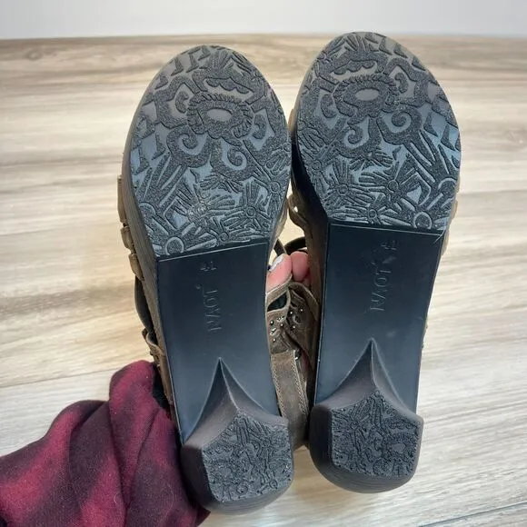 Naot Relate Womens Size 10 - 10.5 41 Brown Casual Ankle Strap Block Heel Sandals
