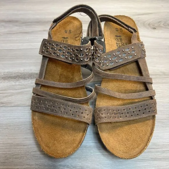 Naot Relate Womens Size 10 - 10.5 41 Brown Casual Ankle Strap Block Heel Sandals