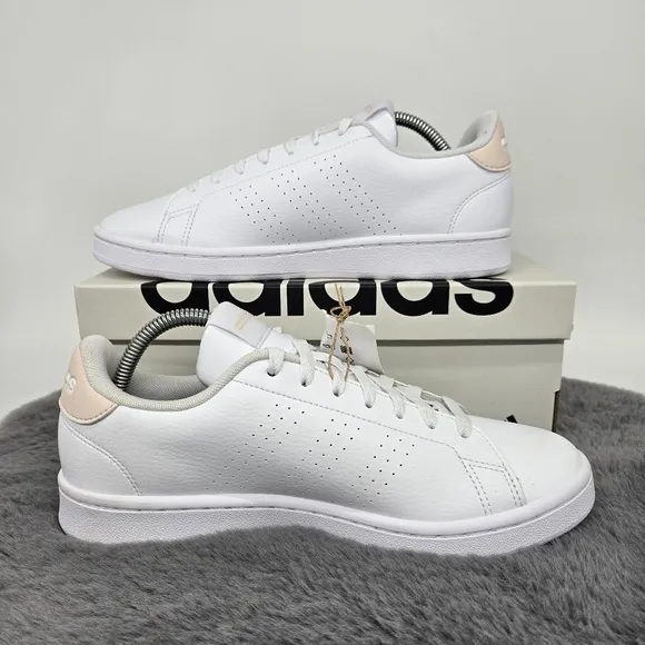 New adidas Advantage 'White Putty Mauve' Women's Shoes Size 8.5