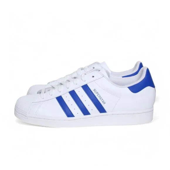 New Adidas Superstar Cloud White / Blue Men's Casual Shoes Size 12 IG9368