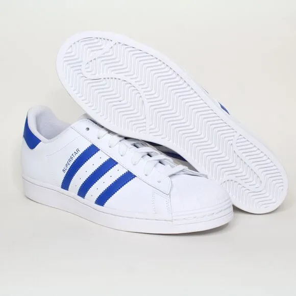 New Adidas Superstar Cloud White / Blue Men's Casual Shoes Size 12 IG9368