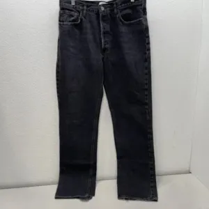 NEW AGOLDE Women's Jeans Lana Mid Rise Straight Size 30 Black