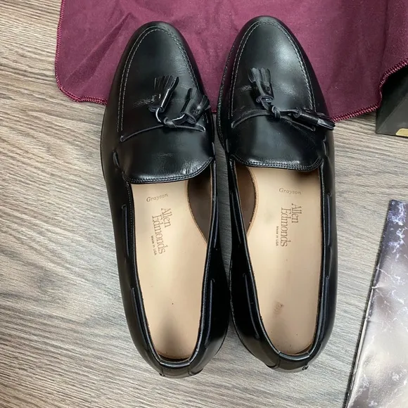 NEW Allen Edmonds Grayson Black Tassel Loafers 10.5 E
