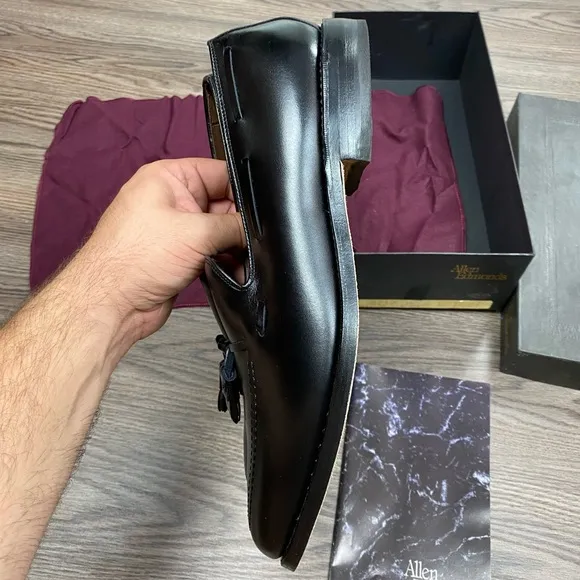 NEW Allen Edmonds Grayson Black Tassel Loafers 10.5 E