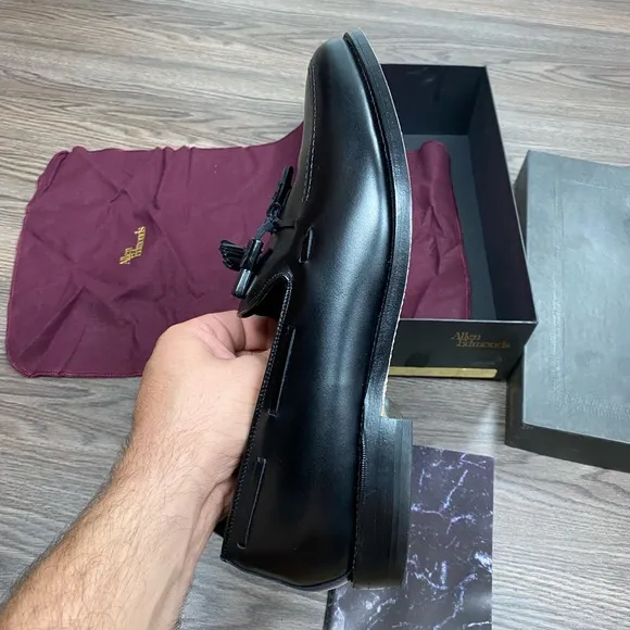 NEW Allen Edmonds Grayson Black Tassel Loafers 10.5 E