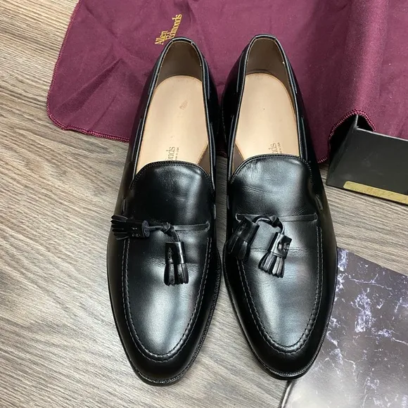 NEW Allen Edmonds Grayson Black Tassel Loafers 10.5 E