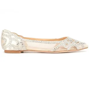 New Badgley Mischka Gigi Flats Wedding Formal Size 8