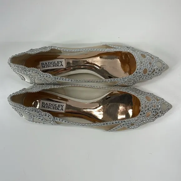 New Badgley Mischka Gigi Flats Wedding Formal Size 8