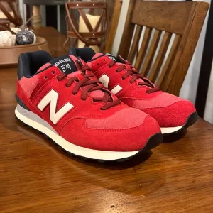 New Balance 574 ML574PRD varsity pack shoes sneakers red new Mens Size 9.5