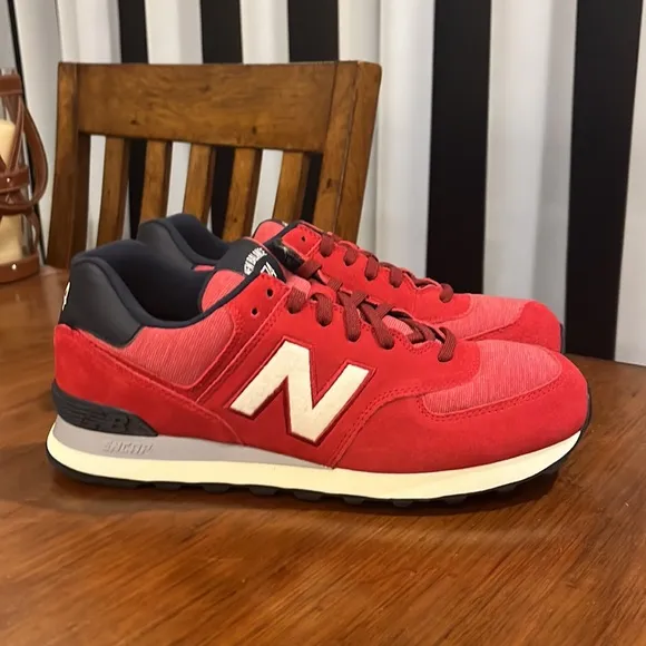 New Balance 574 ML574PRD varsity pack shoes sneakers red new Mens Size 9.5