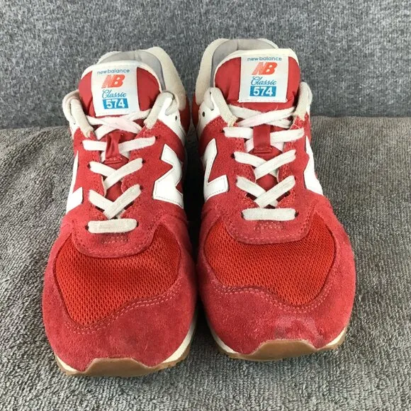 New Balance 574 Rainbow Pack Team Red Sneakers Tennis Shoes 8.5 Women's/Men's 7