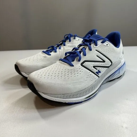 New Balance Fresh Foam X 860 V13 White Blue Mens 10 EE Running M860F13