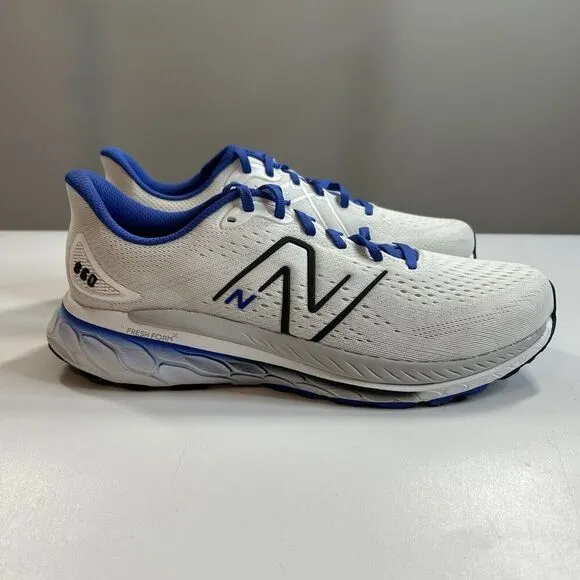 New Balance Fresh Foam X 860 V13 White Blue Mens 10 EE Running M860F13