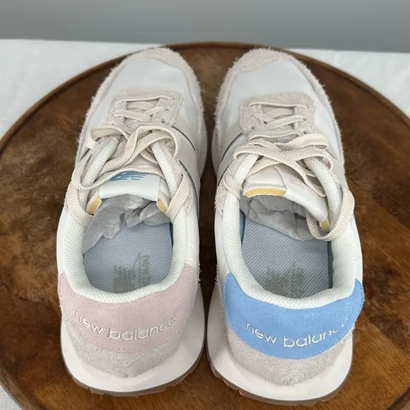 New Balance Shoes Mens 9.5 D 237 White Blue Pink Mismatch Sneakers